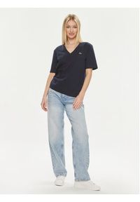 Lacoste T-Shirt TF7300 Granatowy Regular Fit. Kolor: niebieski. Materiał: bawełna