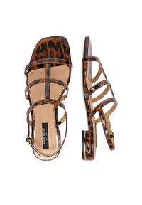 Nine West Sandały CEO-R26SS01558 Brązowy. Kolor: brązowy. Materiał: materiał #3