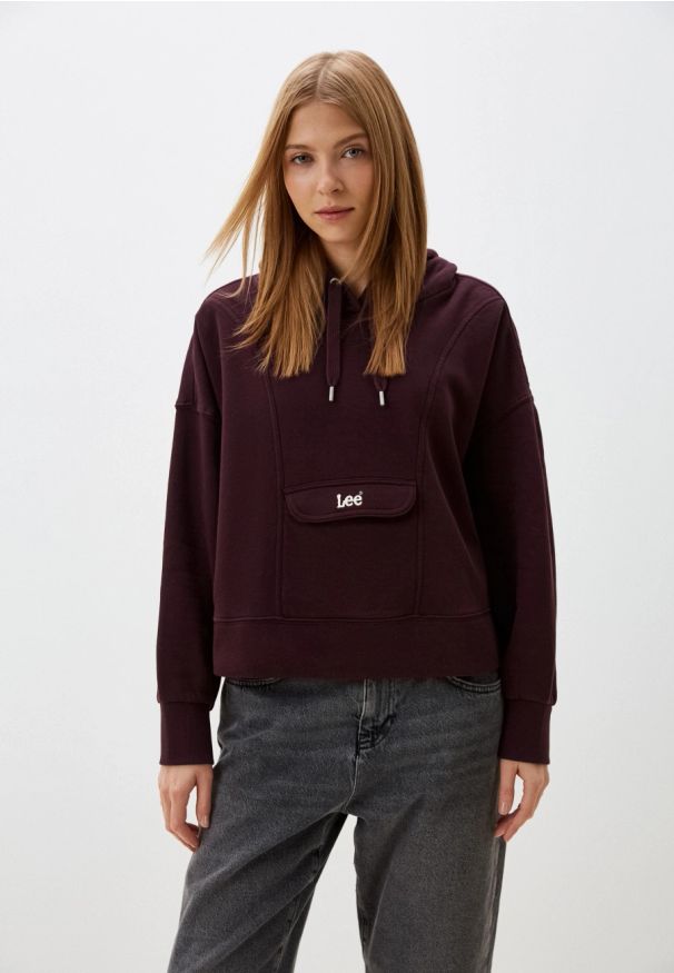 Lee - LEE DAMSKA BLUZA LEE VINTAGE HOODIE RODEO PURPLE 112341554. Styl: vintage