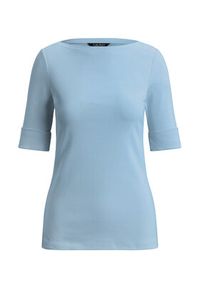 Lauren Ralph Lauren - LAUREN RALPH LAUREN Bluzka 200654963201 Niebieski jasny Slim Fit. Kolor: niebieski. Materiał: bawełna #3