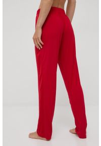 TOMMY HILFIGER - Tommy Hilfiger spodnie piżamowe damskie kolor czerwony. Kolor: czerwony. Materiał: materiał, wiskoza