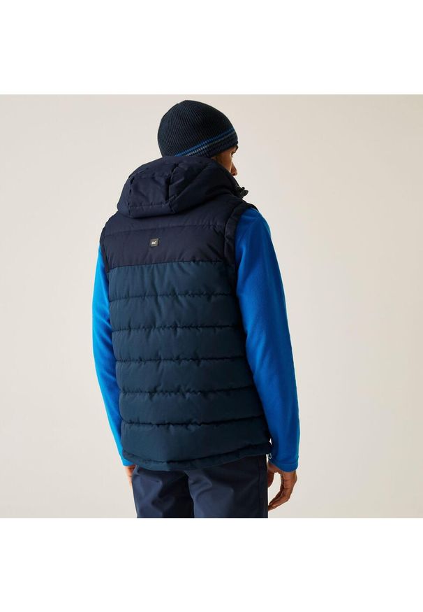 Regatta - Kamizelka męska ocieplana Aldthorn. Kolor: niebieski, zielony, wielokolorowy. Materiał: puch, syntetyk. Długość rękawa: bez rękawów. Sezon: zima