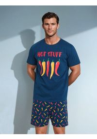 Sinsay - Piżama dwuczęściowa - granatowy. Kolor: niebieski #1