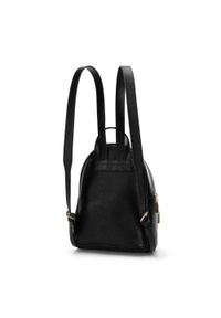 Wittchen - Damski plecak skórzany zaokrąglony mały. Kolor: czarny. Materiał: skóra. Wzór: haft. Styl: casual #4