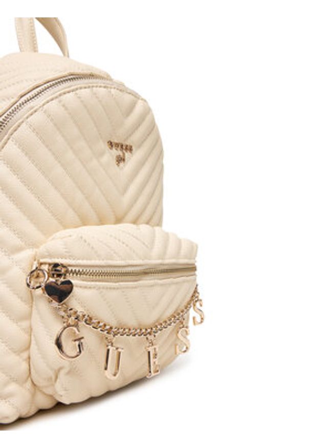 Guess Plecak J4RZ17 WFZL0 Écru. Kolor: kremowy. Materiał: skóra