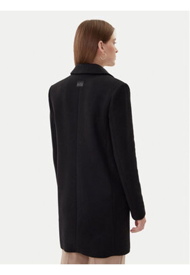 Armani Exchange Płaszcz wełniany XW000716 AF16206 UC001 Czarny Slim Fit. Kolor: czarny. Materiał: wełna, syntetyk