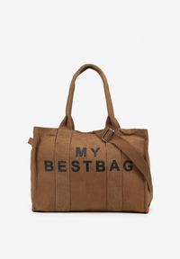 Renee - Brązowa Torebka Typu Shopper z Plecionki Sevisha. Kolor: brązowy. Styl: elegancki, biznesowy, casual