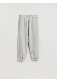 Reserved - Spodnie dresowe ze ściągaczem - jasnoszary. Kolor: szary. Materiał: dresówka #1