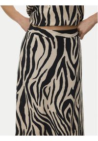 Vero Moda Spódnica midi Mymilo 10340419 Czarny Regular Fit. Kolor: czarny. Materiał: len #2