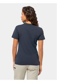 Jack Wolfskin T-Shirt Essential T 1808352 Granatowy Regular Fit. Kolor: niebieski. Materiał: bawełna