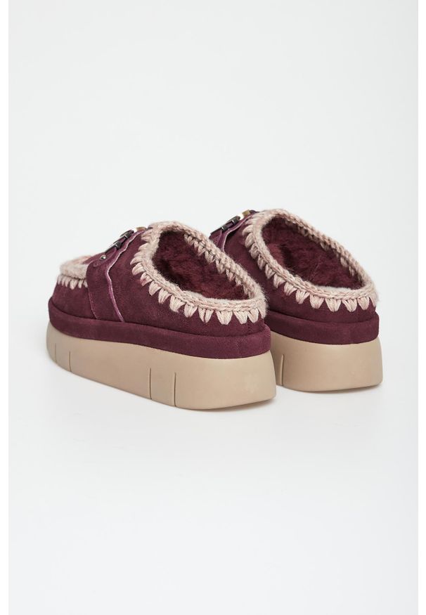 Mou - Klapki damskie skórzane mule MOU. Materiał: skóra