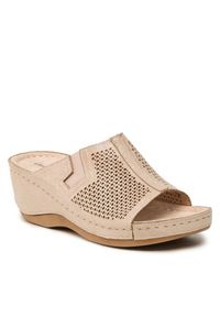 Klapki Clara Barson. Kolor: beżowy #1