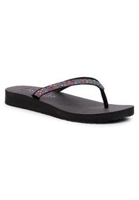 skechers - Skechers Japonki Shine Away 32918/BKMT Czarny. Kolor: czarny. Materiał: materiał