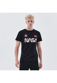 Cropp - Koszulka NASA - Czarny. Kolor: czarny