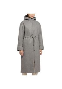 Kurtka Geox Model W Doralea Long Coat Kolor Szary. Kolor: szary. Materiał: tkanina