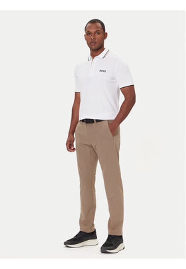 BOSS Polo Paddy Pro 50469102 Beżowy Regular Fit. Typ kołnierza: polo. Kolor: beżowy. Materiał: syntetyk, bawełna