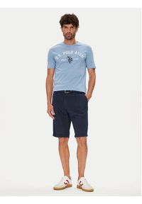U.S. Polo Assn. T-Shirt MUP3268 Błękitny Regular Fit. Typ kołnierza: polo. Kolor: niebieski. Materiał: bawełna #5
