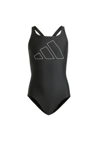 Adidas - Strój kąpielowy Performance Big Bars Kids. Kolor: czarny, biały, wielokolorowy. Materiał: materiał