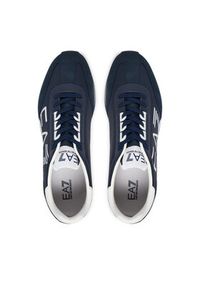 EA7 Emporio Armani Sneakersy 7X000541 AF18609 MB198 Granatowy. Kolor: niebieski. Materiał: skóra #4