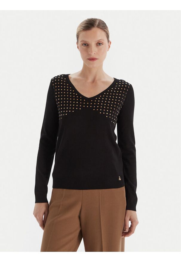 Artigli Sweter ACMA002723 Czarny Regular Fit. Kolor: czarny. Materiał: syntetyk