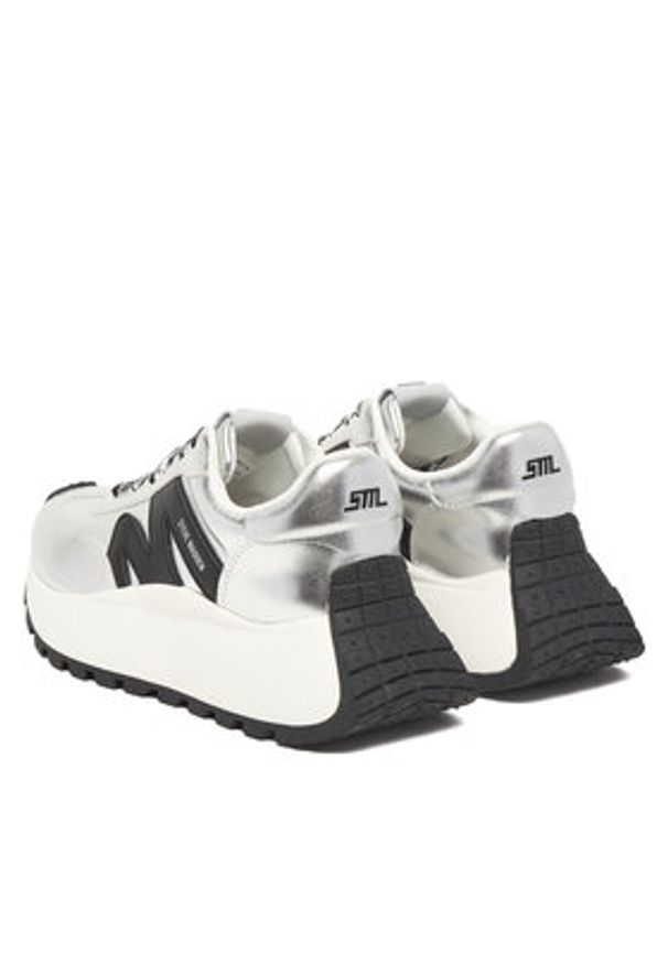 Steve Madden Sneakersy Supercampo SM11004808 Srebrny. Kolor: srebrny. Materiał: zamsz, skóra