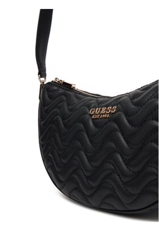 Guess Torebka Melisandra HWQG96 53180 Czarny. Kolor: czarny. Materiał: skórzane
