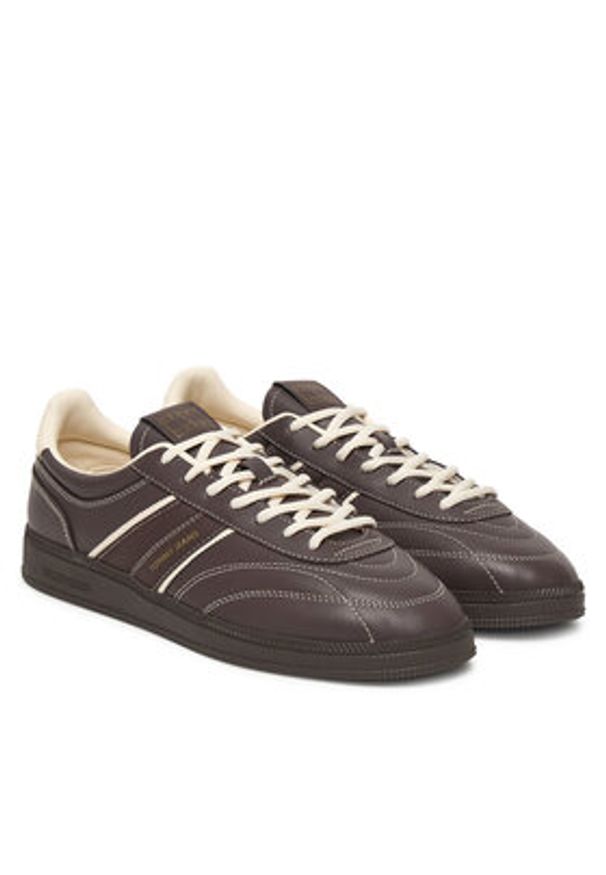 Tommy Jeans Sneakersy The Greenwich Edge Stitching EM0EM01708 Brązowy. Kolor: brązowy. Materiał: skóra
