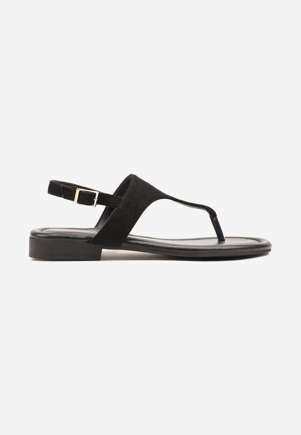 Born2be - Czarne Sandały Typu Japonki Orrena. Okazja: na co dzień. Zapięcie: sprzączka. Kolor: czarny. Sezon: lato, wiosna. Styl: klasyczny, elegancki, casual