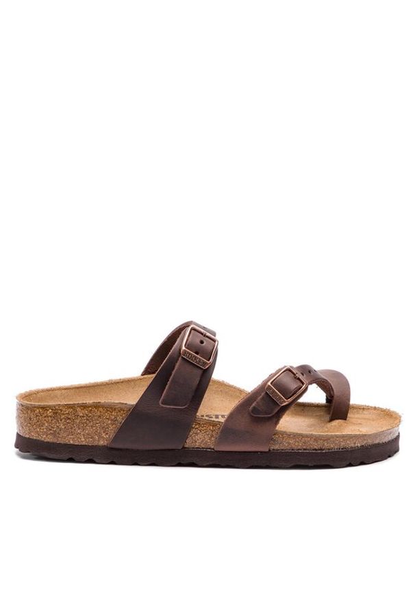 Birkenstock Japonki Mayari 0071023 Brązowy. Kolor: brązowy. Materiał: nubuk, skóra