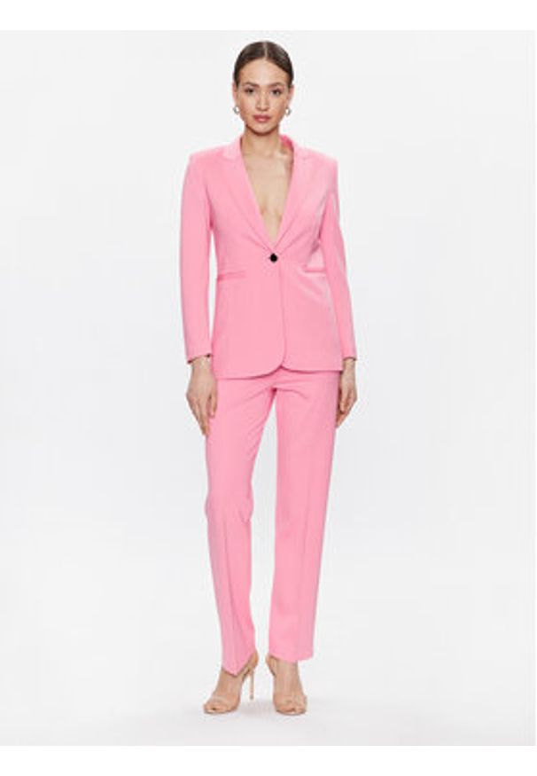 JOOP! Spodnie materiałowe 30035988 Różowy Modern Fit. Kolor: różowy. Materiał: materiał, syntetyk