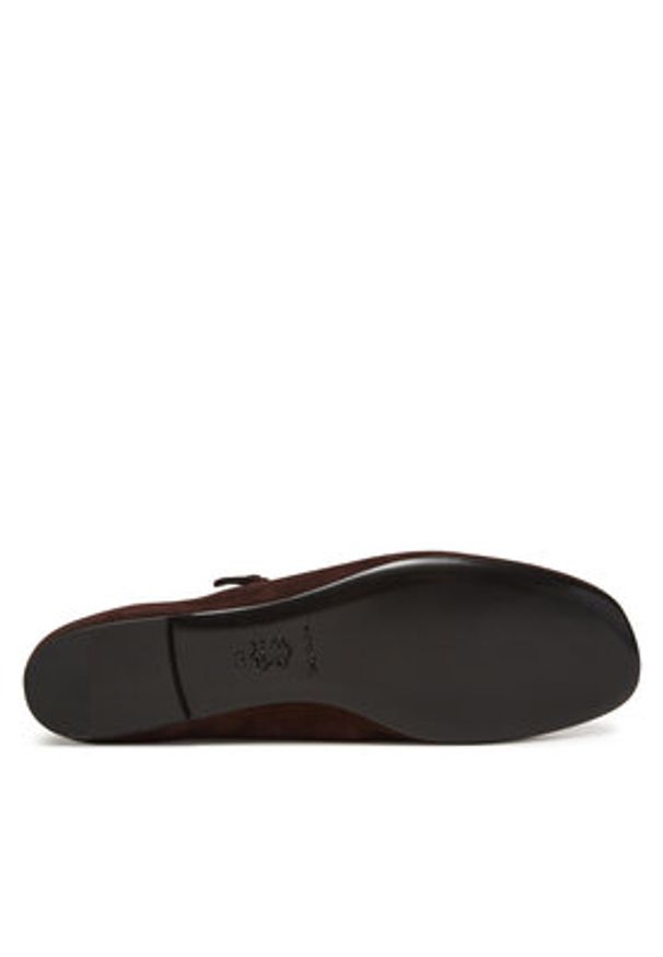 Tory Burch Baleriny 166106 Brązowy. Kolor: brązowy. Materiał: skóra, zamsz