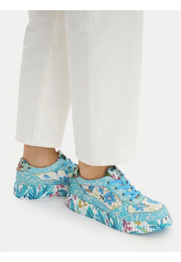 Laura Vita Sneakersy Soleno 03 Niebieski. Kolor: niebieski. Materiał: skóra