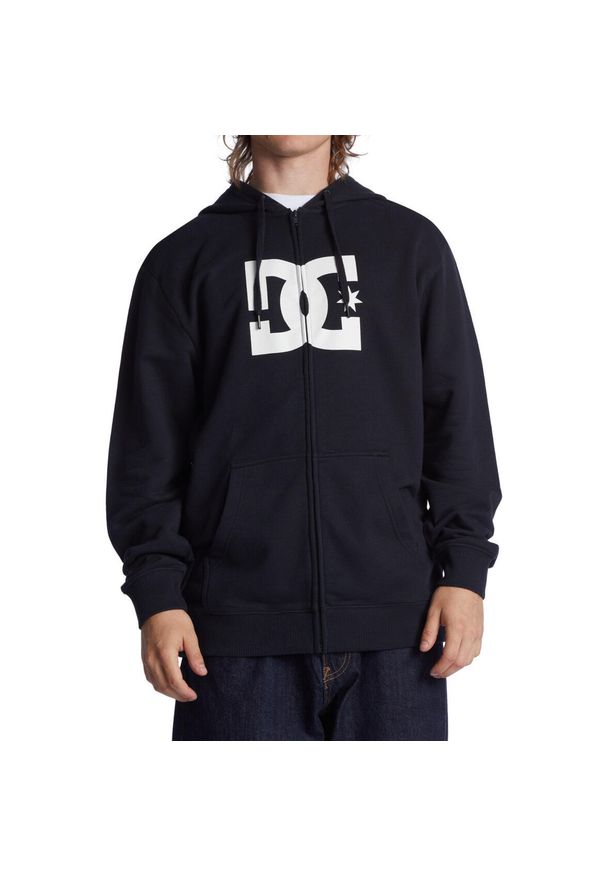 Bluza z kapturem DC Shoes DC Star - Zip-Up Hoodie, Mężczyźni. Typ kołnierza: kaptur. Kolor: czarny. Materiał: bawełna, materiał