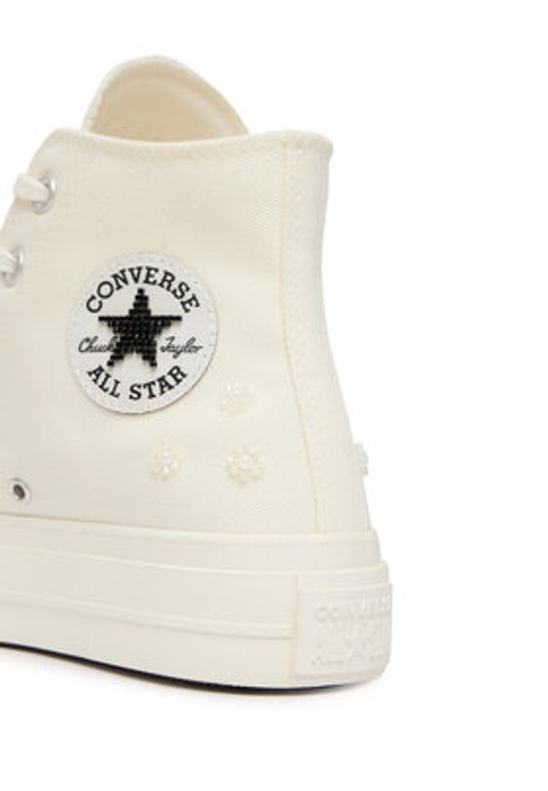 Converse Trampki Chuck Taylor All Star Lift Platform Beads A16107C Écru. Materiał: materiał. Obcas: na platformie