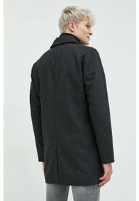 Jack & Jones płaszcz z domieszką wełny kolor szary przejściowy. Okazja: na co dzień. Kolor: szary. Materiał: wełna. Wzór: gładki. Styl: casual, klasyczny #3