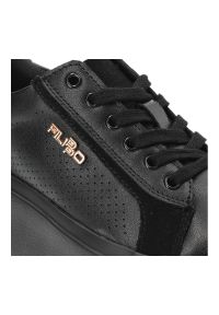 Czarne Sneakersy Filippo Modne Obuwie Damskie. Okazja: na co dzień. Kolor: czarny. Materiał: skóra. Szerokość cholewki: normalna. Wzór: jednolity. Sport: turystyka piesza #6