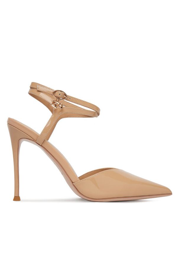 Eva Minge Szpilki MONA-SLT1582-2 Beżowy. Kolor: beżowy. Materiał: lakier, skóra. Obcas: na szpilce