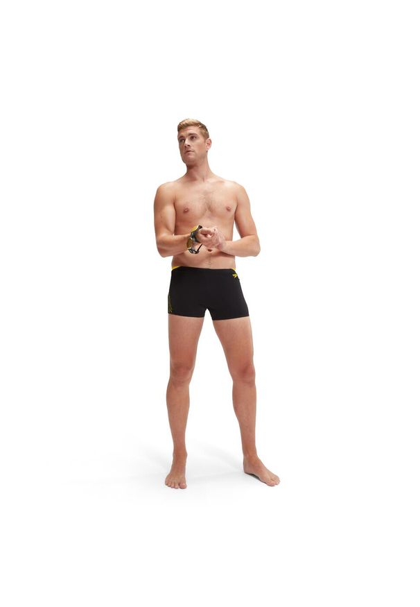Kąpielówki męskie spodenki kąpielowe Speedo HyperBoom Splice. Kolor: czarny, wielokolorowy, żółty
