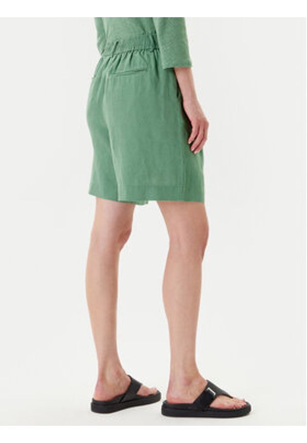 United Colors of Benetton - United Colors Of Benetton Bermudy 4AGHD901V Zielony Relaxed Fit. Kolor: zielony. Materiał: len