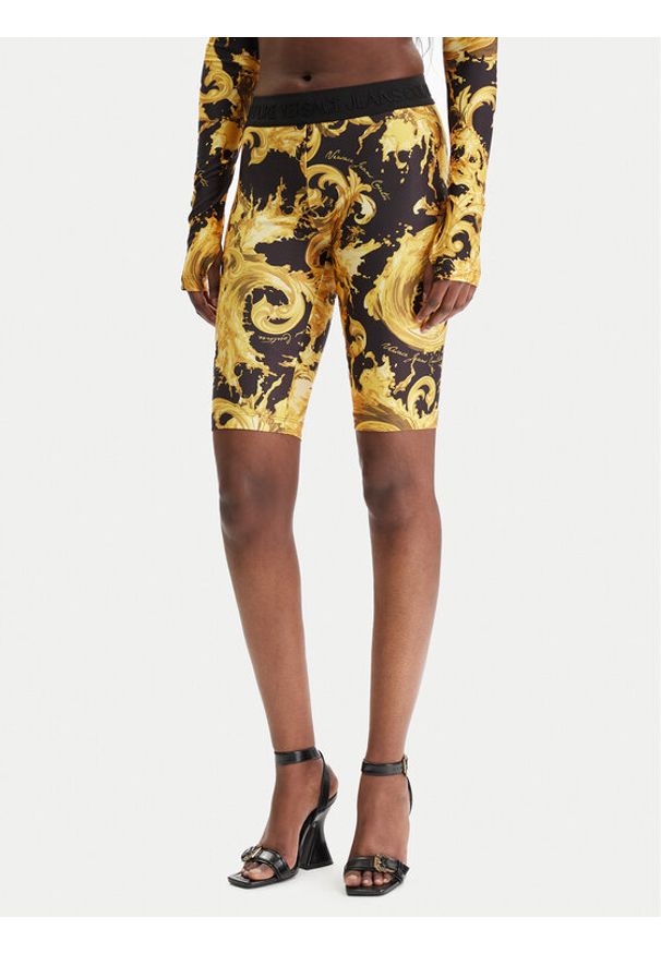 Versace Jeans Couture Kolarki 80HAC106 JS532 Czarny Slim Fit. Kolor: czarny. Materiał: syntetyk