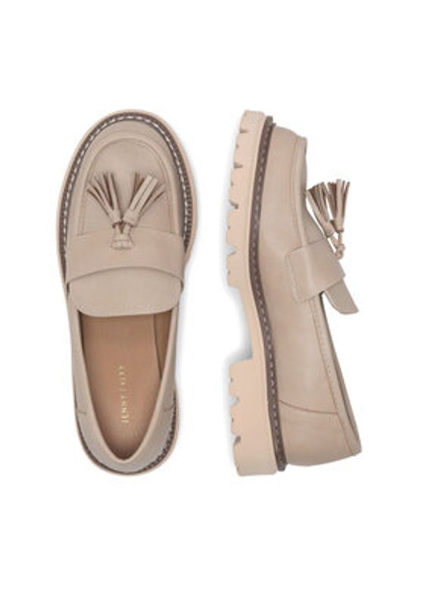 Jenny Fairy Loafersy ERNNA WYL3628-1 Beżowy. Kolor: beżowy. Materiał: skóra