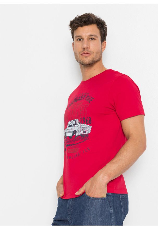 bonprix - T-shirt (3 szt.). Kolor: niebieski. Wzór: nadruk