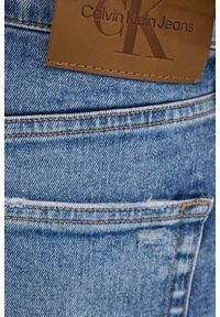 Calvin Klein - CALVIN KLEIN Błękitne męskie jeansy Slim Taper, Rozmiar 36/32. Kolor: niebieski. Styl: elegancki #3