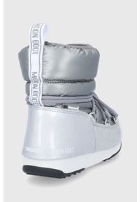 Moon Boot Śniegowce Low Pillow kolor srebrny. Nosek buta: okrągły. Zapięcie: sznurówki. Kolor: srebrny. Materiał: guma #5