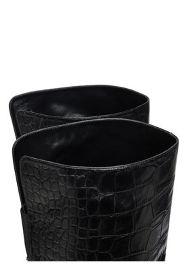 Elisabetta Franchi Kozaki SA-05L-58E2-V850 Czarny. Kolor: czarny. Materiał: skóra
