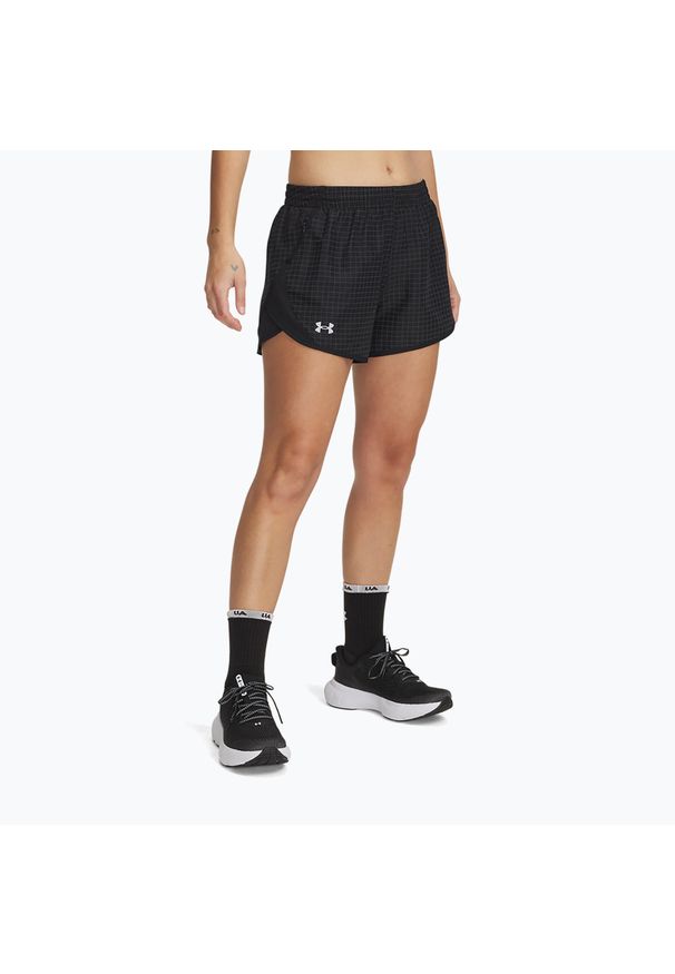 Spodenki do biegania damskie Under Armour Fly By 3" Novelty. Kolor: czarny. Sport: bieganie