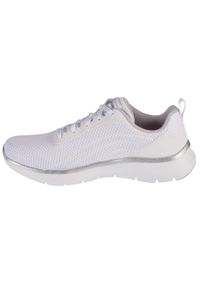skechers - Tenisówki Skechers Model Flex Appeal 5.0 Kolor Biały. Kolor: biały. Materiał: syntetyk, materiał. Szerokość cholewki: normalna. Model: Skechers Sport. Sport: turystyka piesza