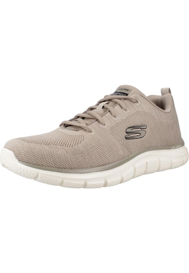 skechers - Buty do biegania Mężczyzna Skechers Track Front Runner beżowy. Kolor: beżowy. Model: Skechers Sport. Sport: bieganie