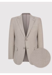 Pako Lorente - PAKO LORENTE – Beżowa marynarka męska. Okazja: na co dzień. Kolor: beżowy. Materiał: jeans, elastan, wiskoza, poliester. Styl: casual #3