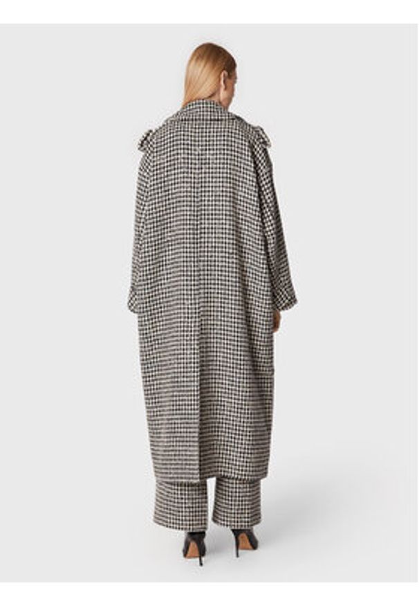ROTATE Płaszcz wełniany Sparkly Houndstooth RT1904 Kolorowy Oversize. Materiał: syntetyk. Wzór: kolorowy